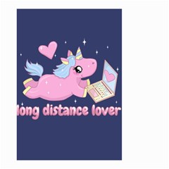 Long Distance Lover - Cute Unicorn Small Garden Flag (two Sides) by Valentinaart