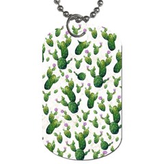 Cactus Pattern Dog Tag (one Side) by Valentinaart