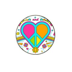 Love Peace Feelings Nature Hat Clip Ball Marker (4 Pack)