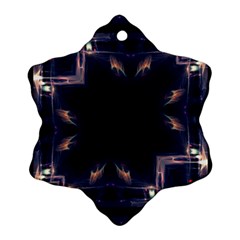 Cosmos Kaleidoscope Art Pattern Snowflake Ornament (two Sides) by Sapixe