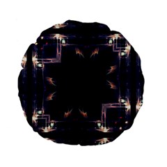 Cosmos Kaleidoscope Art Pattern Standard 15  Premium Flano Round Cushions by Sapixe