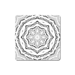 Mandala Pattern Floral Square Magnet