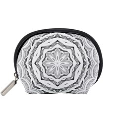 Mandala Pattern Floral Accessory Pouches (small)  by Sapixe