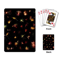 Fireworks Christmas Night Dark Playing Card by Sapixe