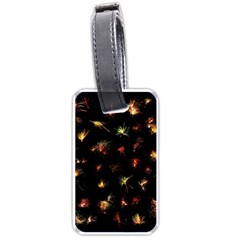 Fireworks Christmas Night Dark Luggage Tags (one Side)  by Sapixe