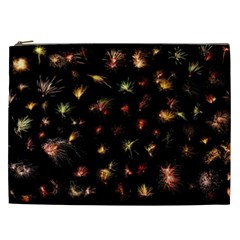 Fireworks Christmas Night Dark Cosmetic Bag (xxl)  by Sapixe