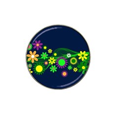 Flower Power Flowers Ornament Hat Clip Ball Marker