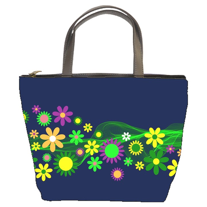 Flower Power Flowers Ornament Bucket Bags