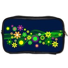 Flower Power Flowers Ornament Toiletries Bags 2-side by Sapixe