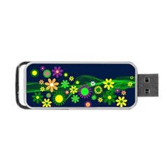 Flower Power Flowers Ornament Portable Usb Flash (one Side) by Sapixe