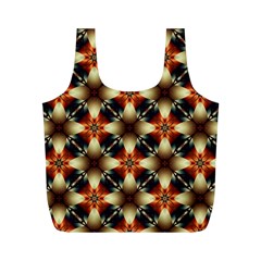 Kaleidoscope Image Background Full Print Recycle Bags (m)  by Sapixe