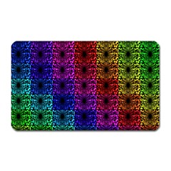 Rainbow Grid Form Abstract Magnet (Rectangular)