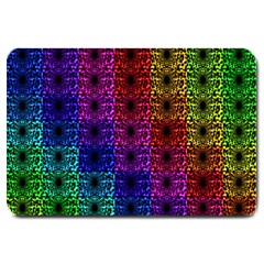 Rainbow Grid Form Abstract Large Doormat 