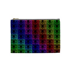 Rainbow Grid Form Abstract Cosmetic Bag (medium)  by Sapixe