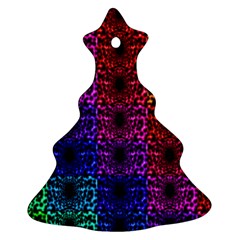 Rainbow Grid Form Abstract Ornament (Christmas Tree) 