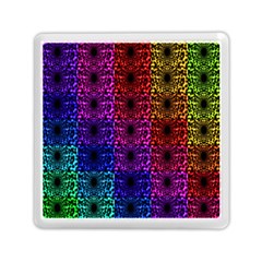 Rainbow Grid Form Abstract Memory Card Reader (square) 