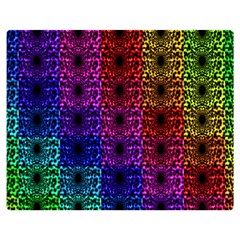 Rainbow Grid Form Abstract Double Sided Flano Blanket (Medium) 