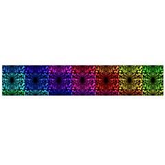 Rainbow Grid Form Abstract Large Flano Scarf 
