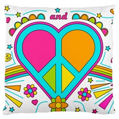 Love Peace Feelings Nature Large Flano Cushion Case (two Sides) by Sapixe