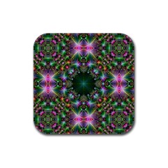 Kaleidoscope Digital Kaleidoscope Rubber Coaster (square) 