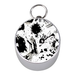 Pattern Color Painting Dab Black Mini Silver Compasses by Sapixe