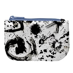 Pattern Color Painting Dab Black Large Coin Purse