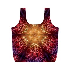 Fractal Abstract Artistic Full Print Recycle Bags (m) 