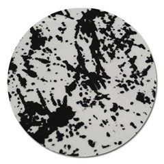 Fabric Texture Painted White Soft Magnet 5  (round)