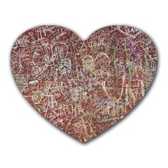 Metal Article Figure Old Red Wall Heart Mousepads by Sapixe