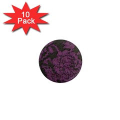 Purple Black Red Fabric Textile 1  Mini Magnet (10 Pack) 