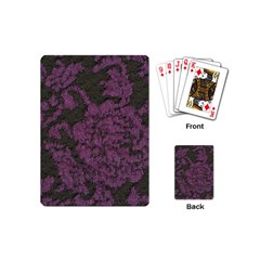 Purple Black Red Fabric Textile Playing Cards (mini) 