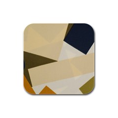 Fabric Textile Texture Abstract Rubber Square Coaster (4 Pack) 
