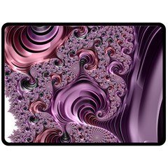 Abstract Art Fractal Art Fractal Double Sided Fleece Blanket (large)  by Sapixe