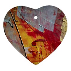 Painting Macro Color Oil Paint Heart Ornament (two Sides) by Sapixe