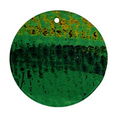 Green Fabric Textile Macro Detail Ornament (round) by Sapixe