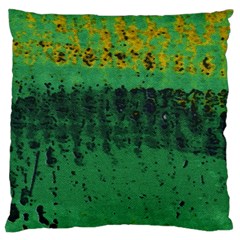 Green Fabric Textile Macro Detail Large Cushion Case (one Side)