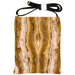 Marble Wall Surface Pattern Shoulder Sling Bags by Sapixe