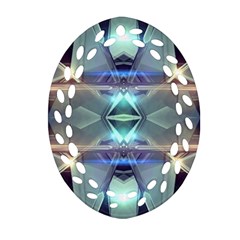 Abstract Glow Kaleidoscopic Light Ornament (oval Filigree) by Sapixe