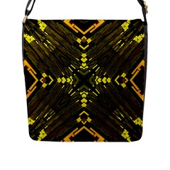 Abstract Glow Kaleidoscopic Light Flap Messenger Bag (l) 