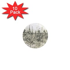 Pencil Drawing Drawing Port 1  Mini Magnet (10 Pack)  by Sapixe