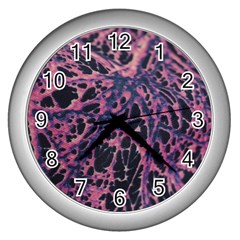 Fabric Textile Texture Macro Photo Wall Clocks (silver) 