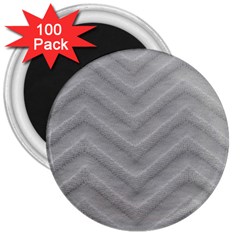 White Fabric Pattern Textile 3  Magnets (100 Pack)