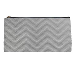 White Fabric Pattern Textile Pencil Cases