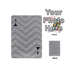 White Fabric Pattern Textile Playing Cards 54 (Mini)  Front - Club4