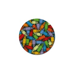 Colored Pencils Pens Paint Color Golf Ball Marker