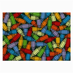 Colored Pencils Pens Paint Color Large Glasses Cloth (2-side) by Sapixe