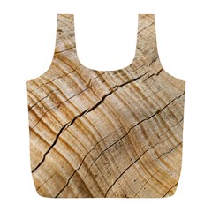 Abstract Brown Tree Timber Pattern Full Print Recycle Bags (l) 