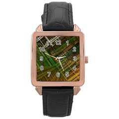 City Forward Urban Planning Rose Gold Leather Watch 