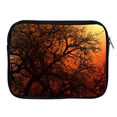 Sunset Silhouette Winter Tree Apple Ipad Zipper Case by LoolyElzayat