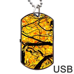 Golden Vein Dog Tag Usb Flash (one Side)